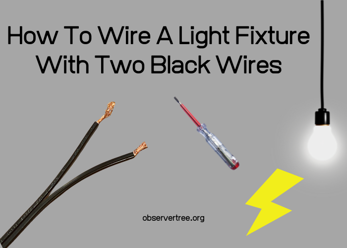 How To Wire A Light Fixture With Two Black Wires