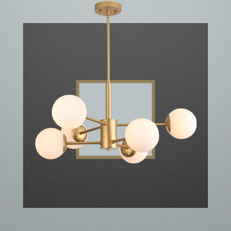 . MEIXISUE Gold Modern Sputnik Chandelier Light Fixtures